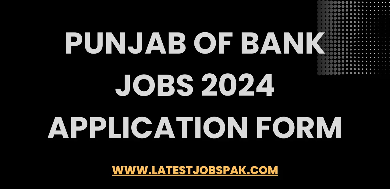 Punjab of Bank Jobs 2024 Application Form