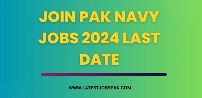 Join Pak Navy Jobs 2024 Last Date