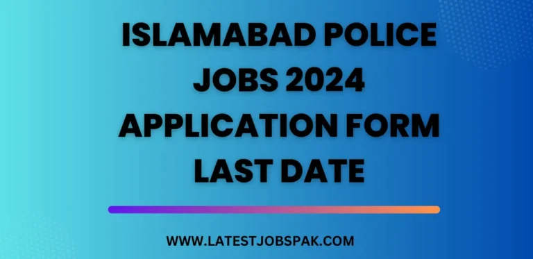 Islamabad Police Jobs 2024 Application Form Last Date