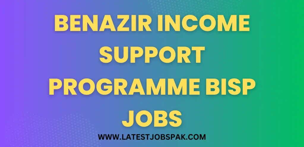 Benazir Income Support Programme BISP Jobs