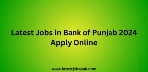 Latest Jobs in Bank of Punjab 2024 Apply Online